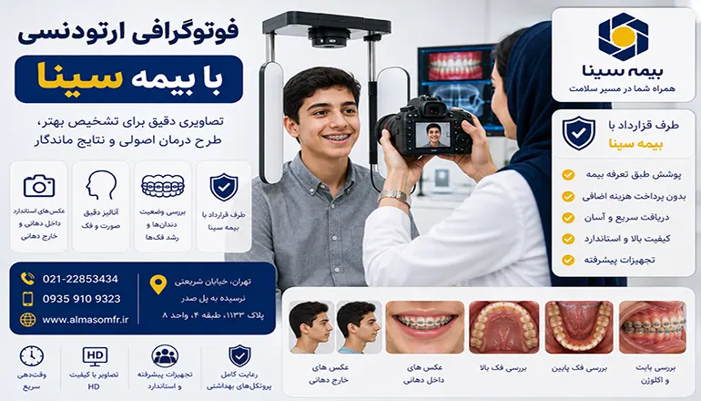 فوتوگرافی ارتودنسی با بیمه سینا